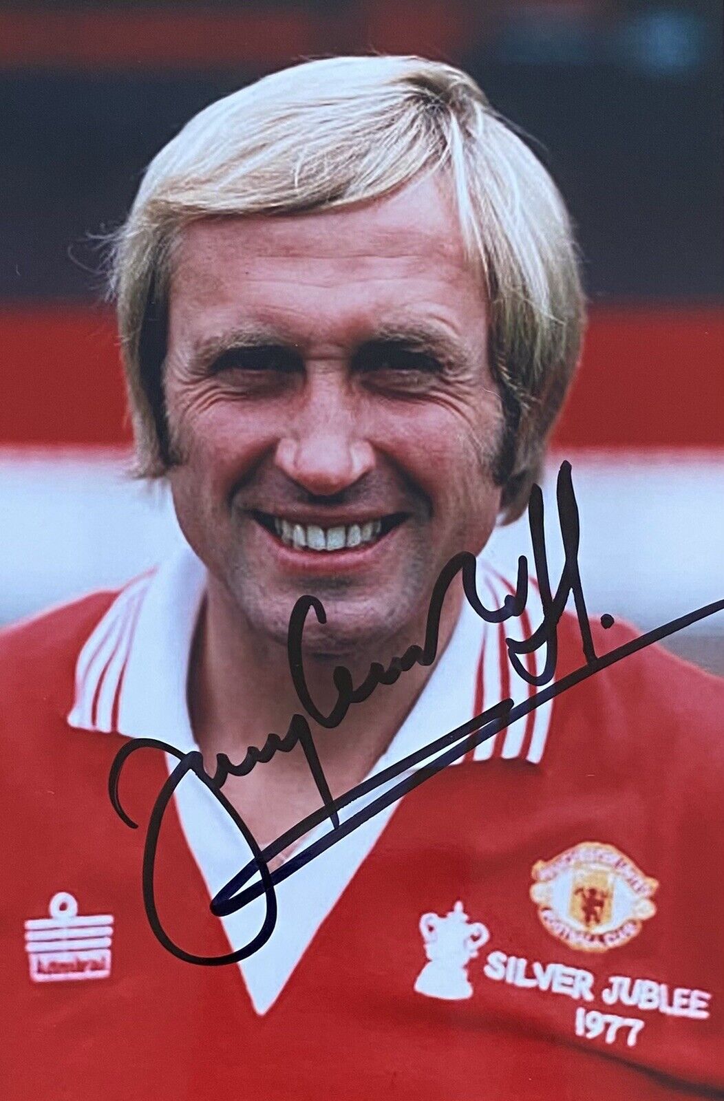 Jimmy Greenhoff Genuine Hand Signed Manchester United 6X4 Photo Poster painting 9