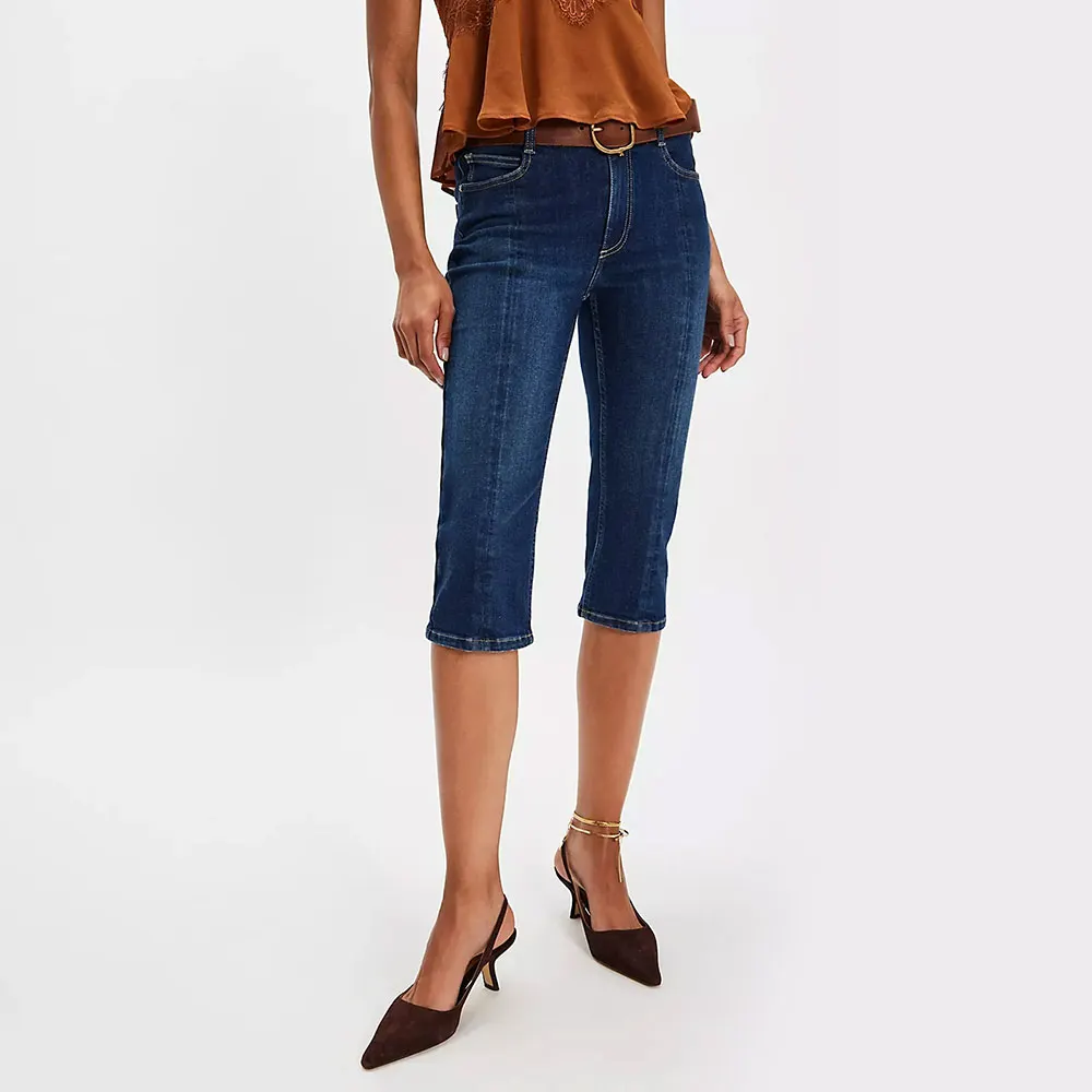 Brown Pointed Toe Chunky Heel Slingback Buckle Pumps Shoes