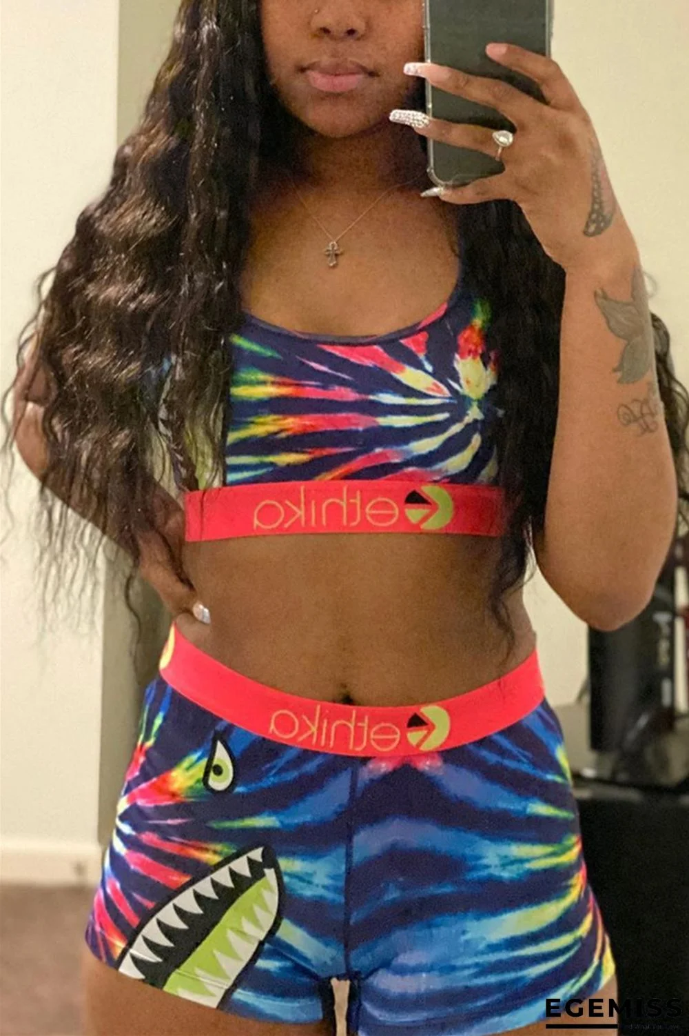 BlueOrange Fashion Sexy Printed Vest Shorts Set | EGEMISS
