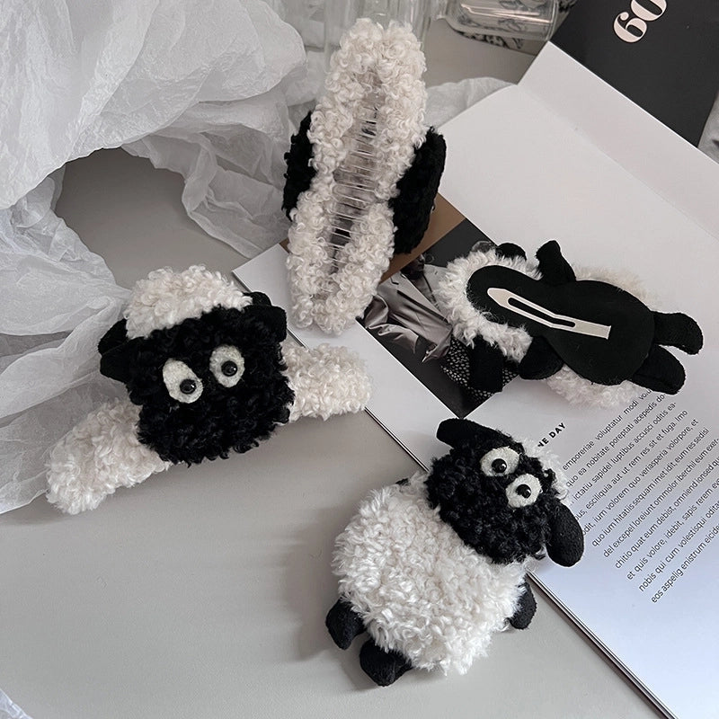Cute Women’s Sheep Plush Hair Clip Hair Claws