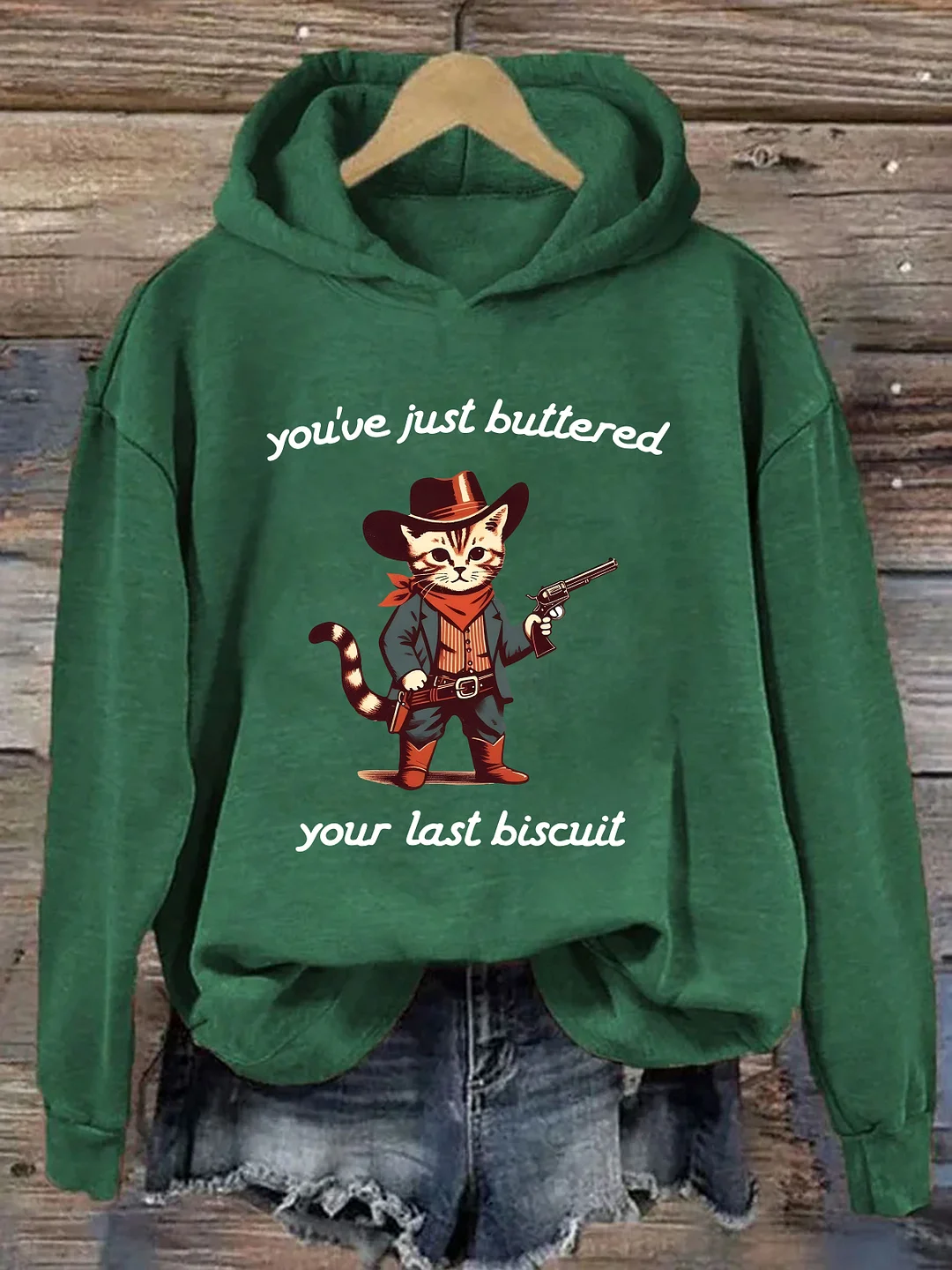 Meowdy Cat Women Apron Hoodie