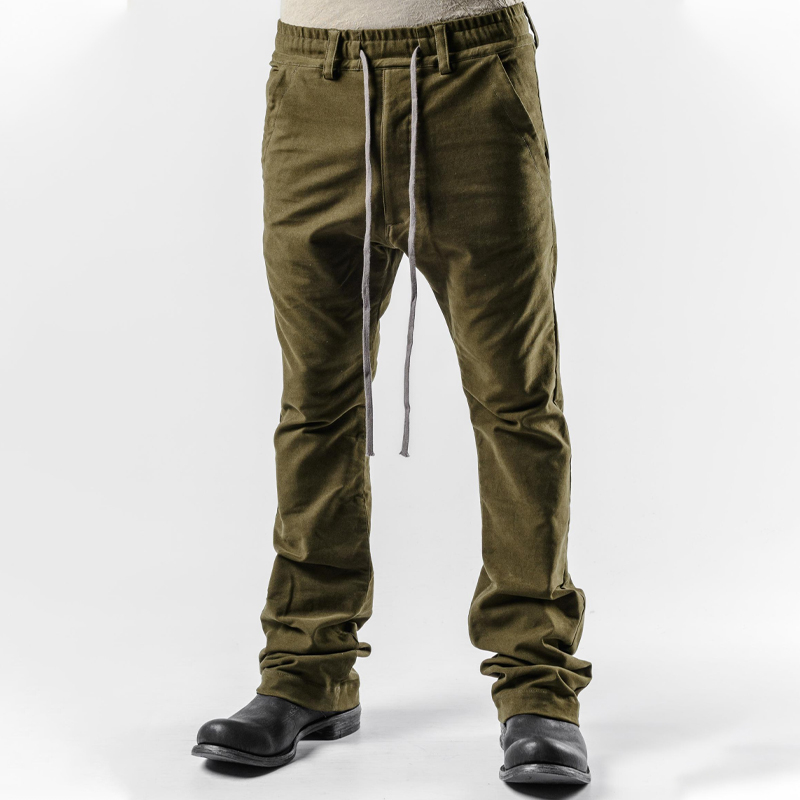 Men's Cotton Twill Layered Flared Pants