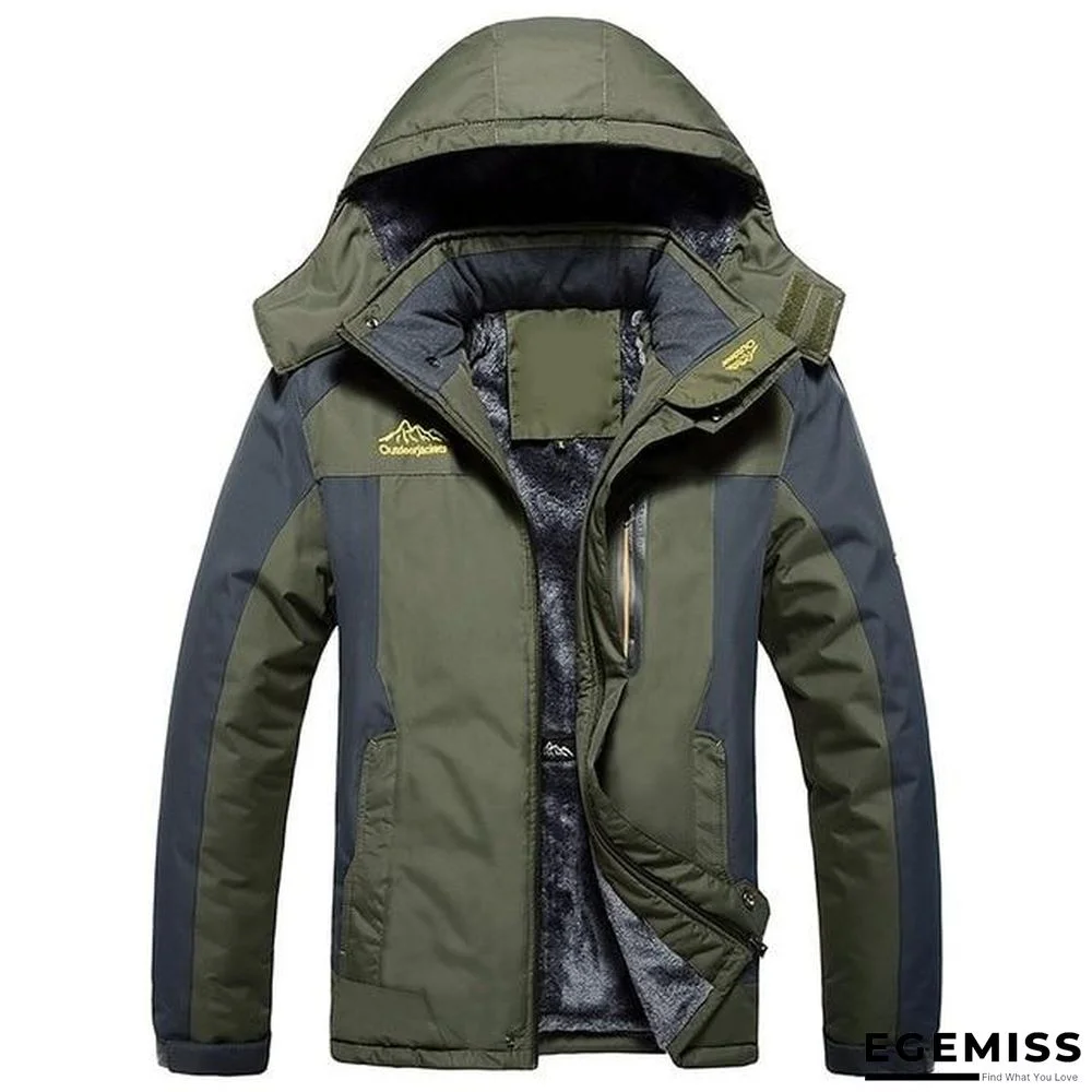 Men Hiking Casual Outwear Warm Hooded Coat Windproof Overcoat Jacket | EGEMISS