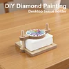 Schneeflocken-DIY-Holz-Diamantkunst-Papiertuchhalter f&uuml;r Wohn- und B&uuml;rodekoration