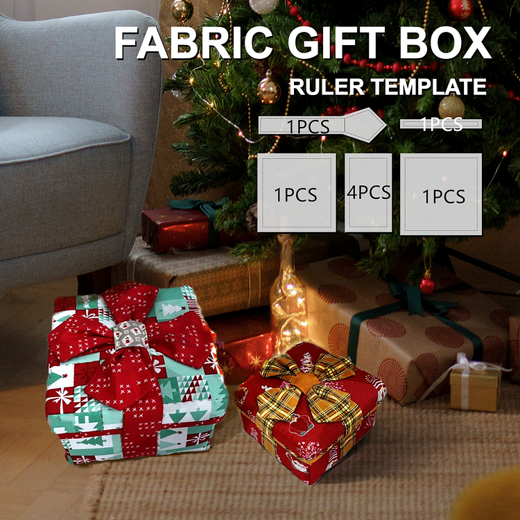 Fabric Gift Boxes Quilting Set - Christmas gift box & DIY & Sewing