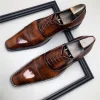 Men's Cap-Toe Leather Oxford Shoes