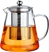 PARACITY Glass Teapot 44oz Borosilicate Clear Tea Kettle with Removable Stainless Steel Infuser