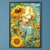 (40*60cm)Sunflower Girl - Full Round Drill Diamond Painting