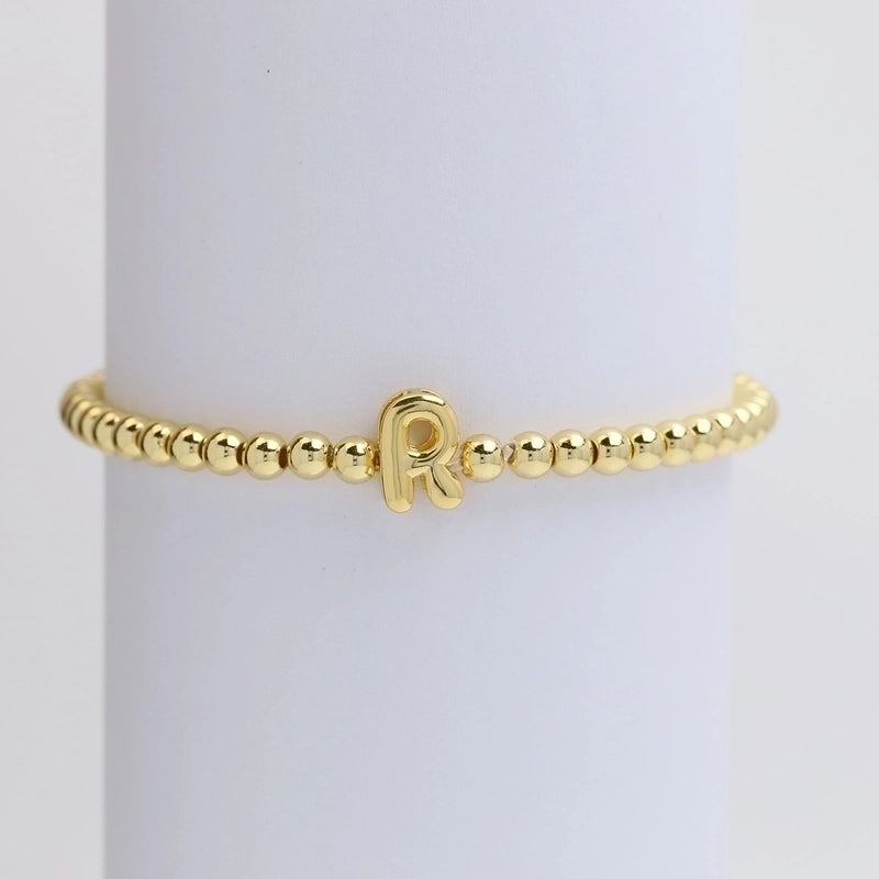 Copper Minimalist Plating Letter Bracelets