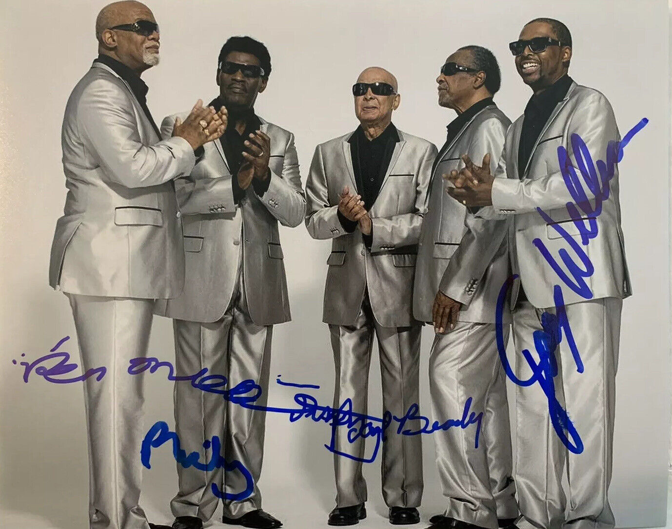 BLIND BOYS OF ALABAMA HAND SIGNED 8x10 Photo Poster painting FULL BAND AUTHENTIC RARE GOSPEL