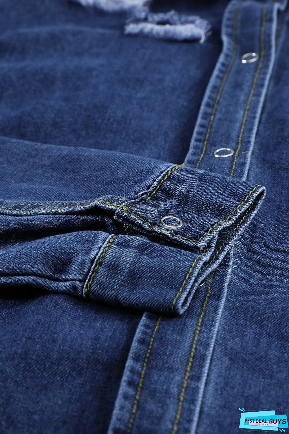 Dark Blue Jeans Shacket