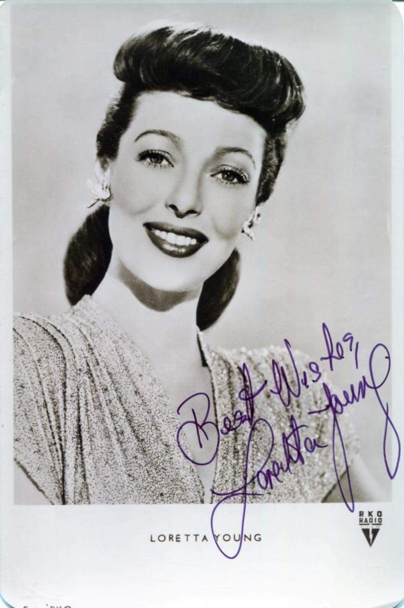 ACTRESS Loretta Young ACADEMY AWARD autograph, signed Photo Poster painting