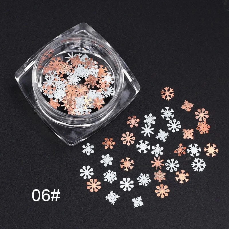 Butterfly Design Mixed Ultra-thin Hollow Metal Patch Snowflake DIY Jewelry Nail Art Decoration Metallic Nail Art Sequins Gem-Nail Inspo