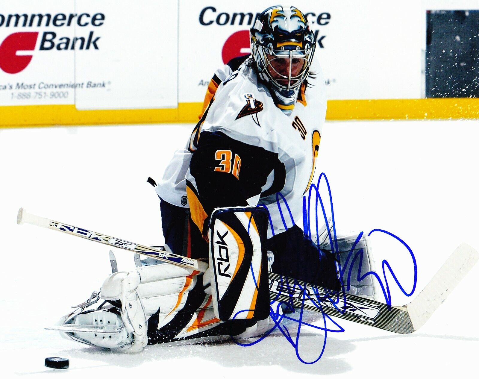 Ryan Miller signed Buffalo Sabres 8x10 color Photo Poster painting