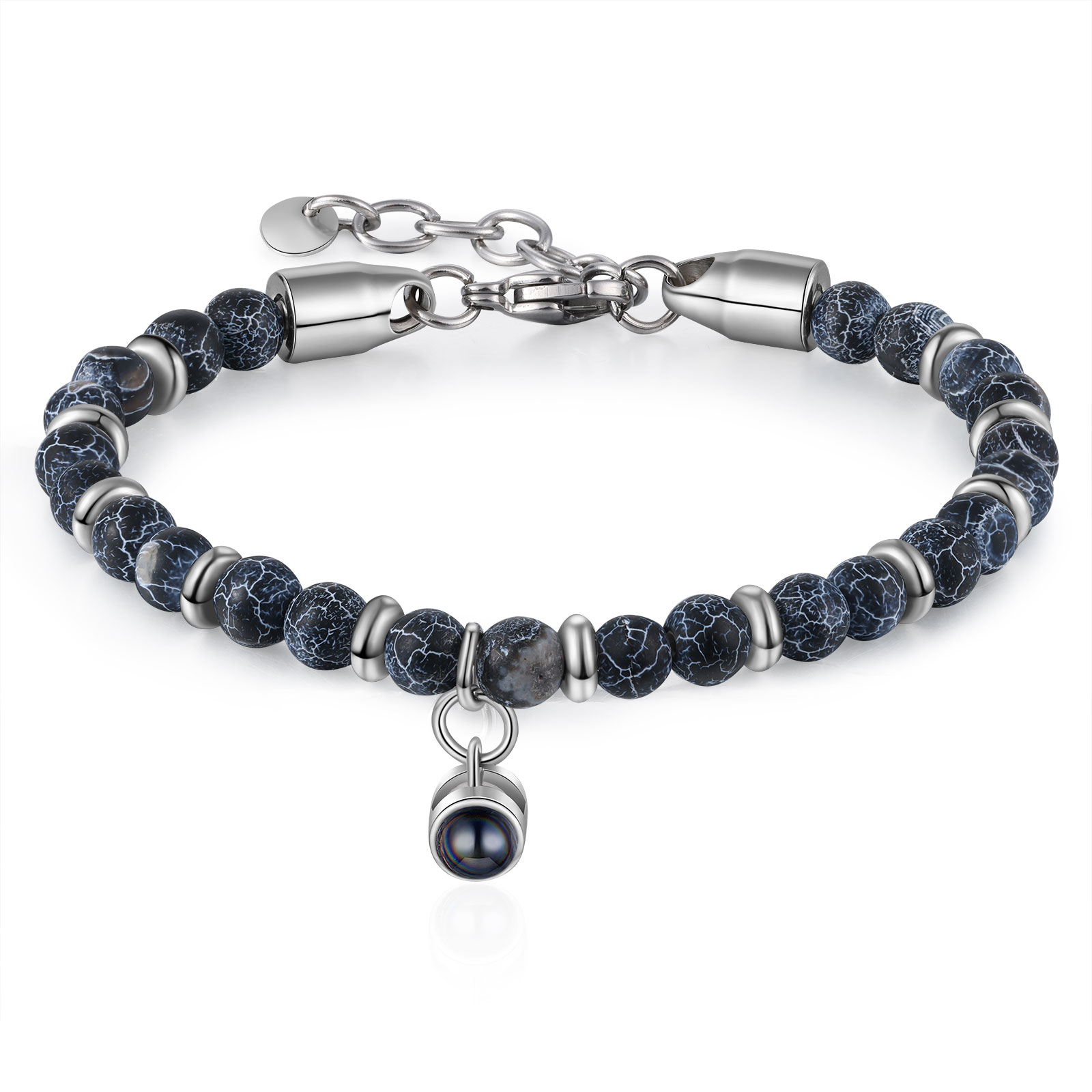 Braccialetto con proiezione personalizzato foto coppia amore Valentine 