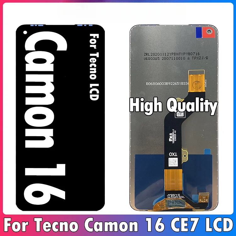 6.8" High Quality For Tecno Camon 16 LCD Display Touch Screen Digitizer Assembly For Tecno CE7 CE7j CE9h Display Replacement