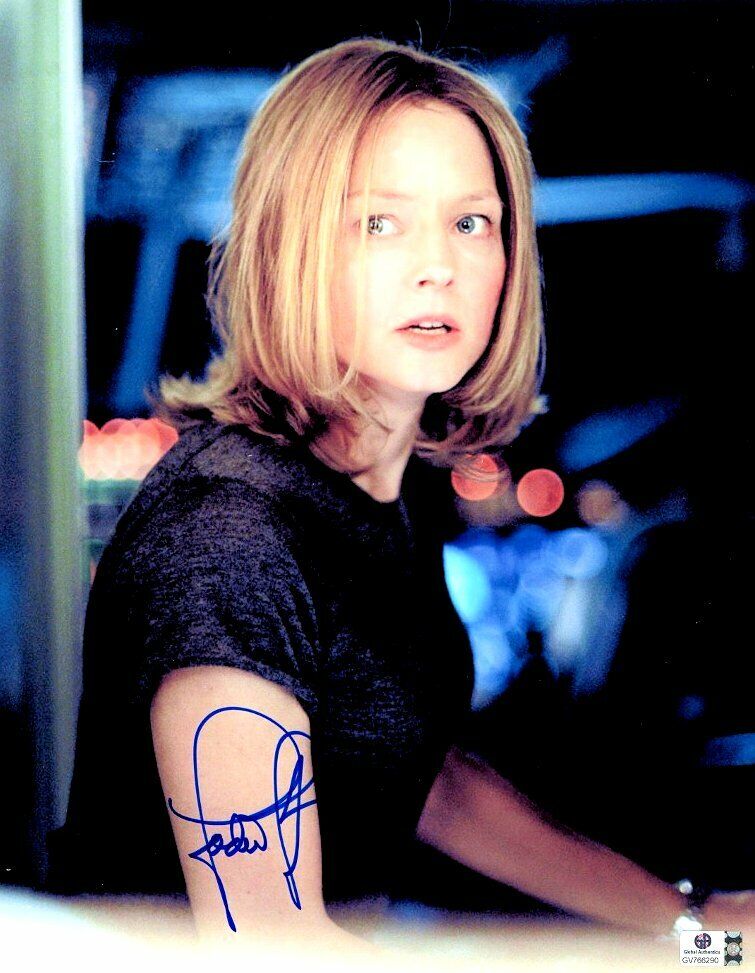 Jodie Foster Signed Autographed 11X14 Photo Poster painting Flightplan Worried Look GV766290