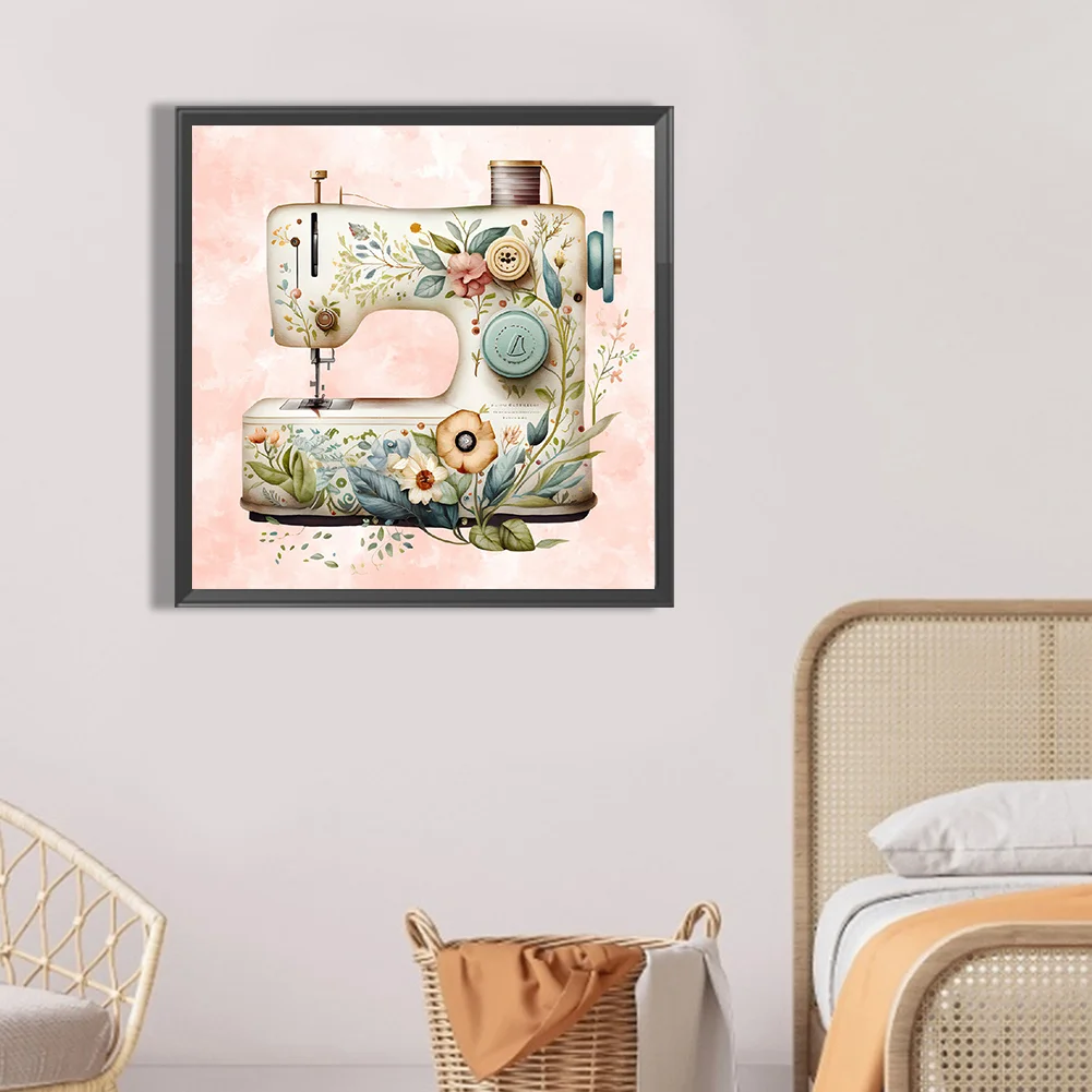 Full Round Diamond Painting 30*30cm - Sewing Machine