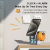 New 6-in-1 Multifunctional Pixel Animation Wireless Charger with Alarm Clock Speaker Mobile Phone Wireless Charging Stand