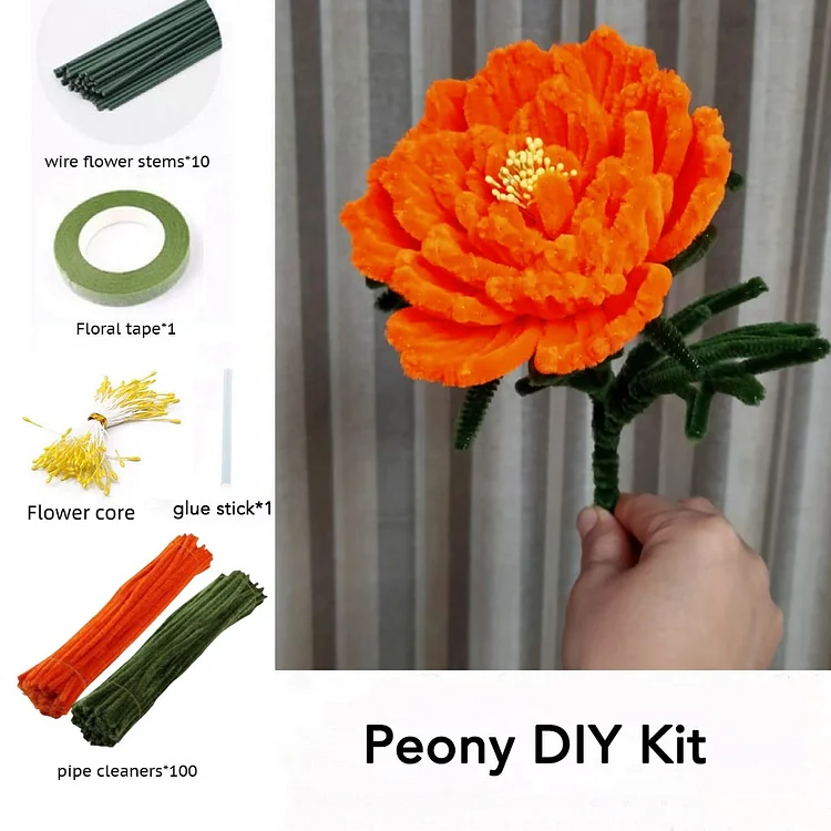 DIY Pipe Cleaners Kit - Peony