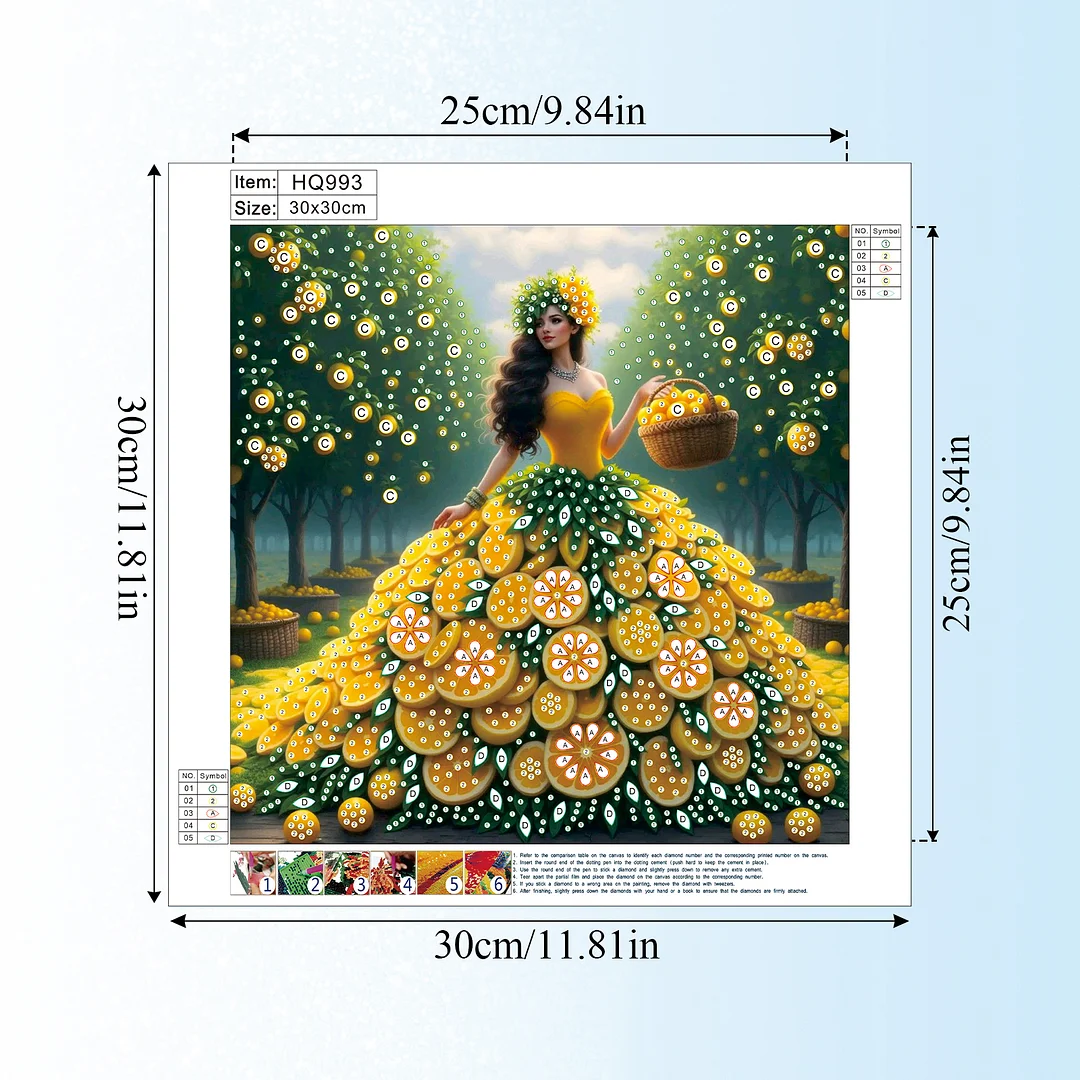Diamond Painting - Partial Special Shaped Drill - Orange Girl(Canvas|30x30cm)