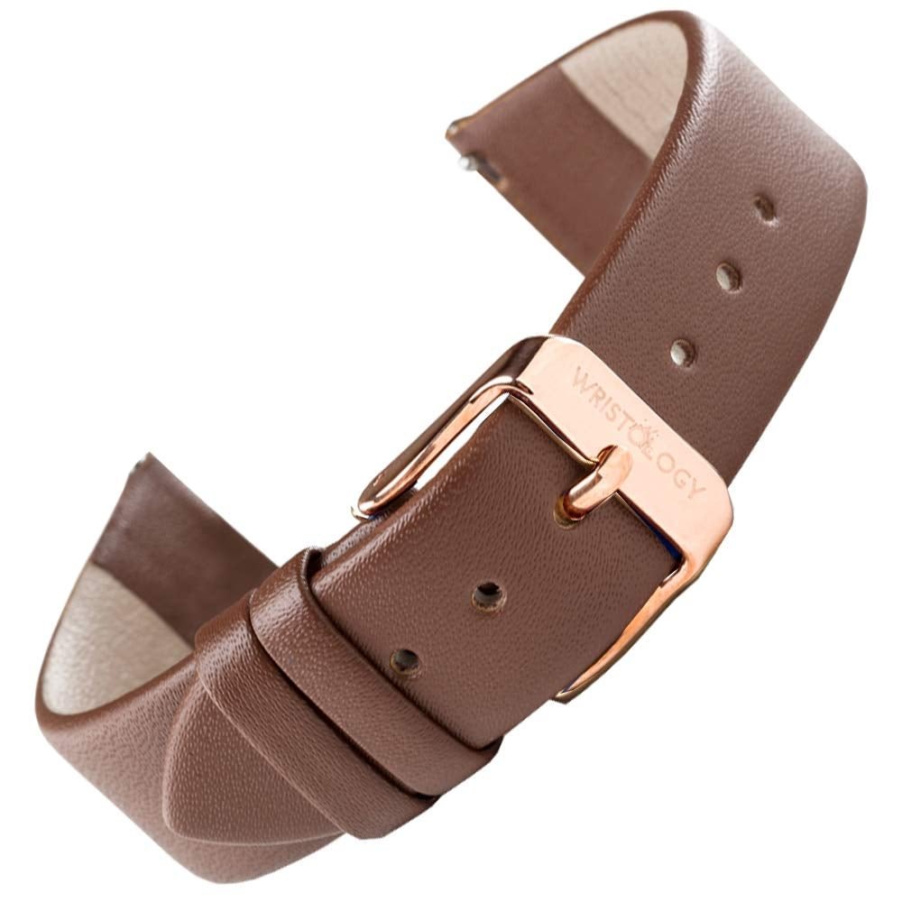 Watch Bands - Leather Quick Release Watch Strap - Unisex Mens or Womens (Beige 18)