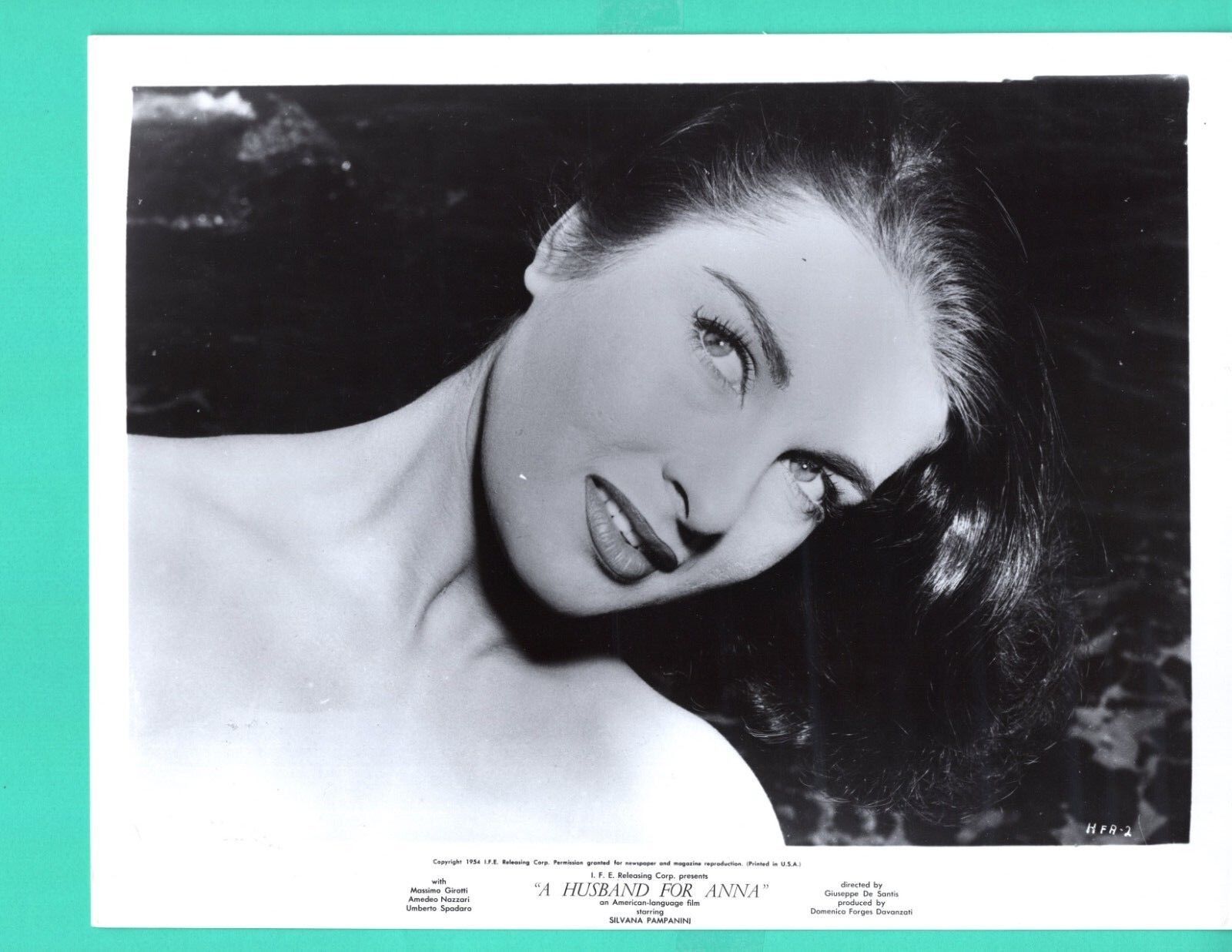 SILVANA PAMPANINI Actress Movie Star 1954 Promo Photo Poster painting 8x10 A Husband For Anna