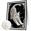 Katzen-DIY, Perlengem&auml;lde-Kunstsets, Perlengem&auml;lde, Bildkunst, Basteln 30x40 cm f&uuml;r Erwachsene, Anf&auml;nger, Wanddekoration f&uuml;r Zuhause, ohne Rahmen,
