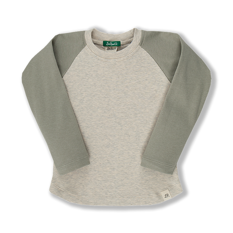 Harbor Gray Long Sleeve Baseball Tee