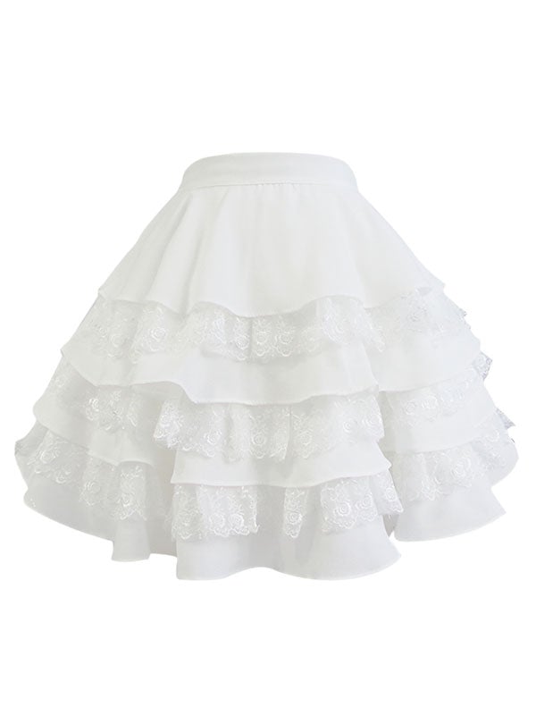 Lace Lolita Petticoats Layered Women Cake Skirt Crinoline Novameme