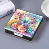 (US Local)Butterfly PU Diamond Art Note Box with 160 Sheets of Paper Craft Kit