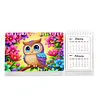 Owl Diamond Art Monthly Flip Tabletop Calendar January 2027 - December 2028 Small Desktop Calendar Planner 24 Months for Living Room Bedroom Office Desk Gift Giving