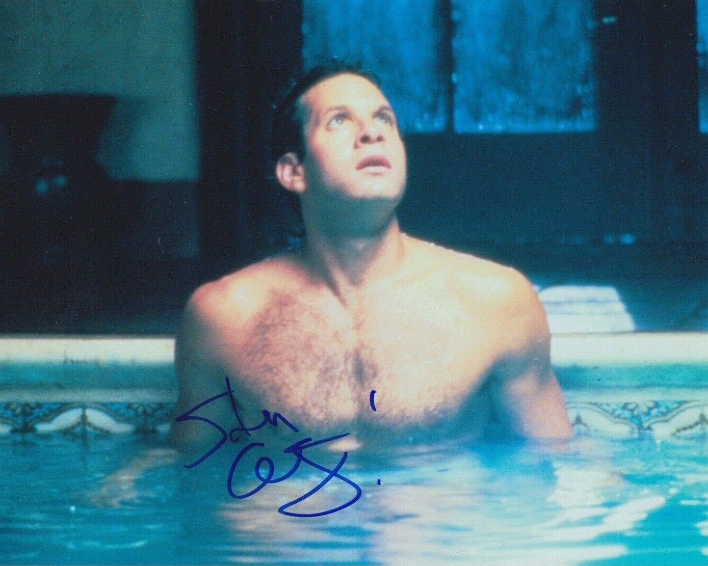 Signed Original Color Photo Poster painting of Steve Guttenberg of Cocoon