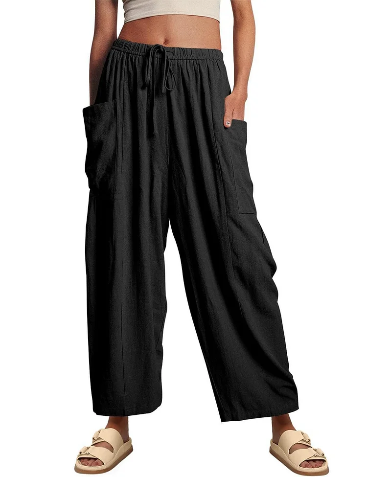 👖Women's Linen Casual Wide Leg Pants 
