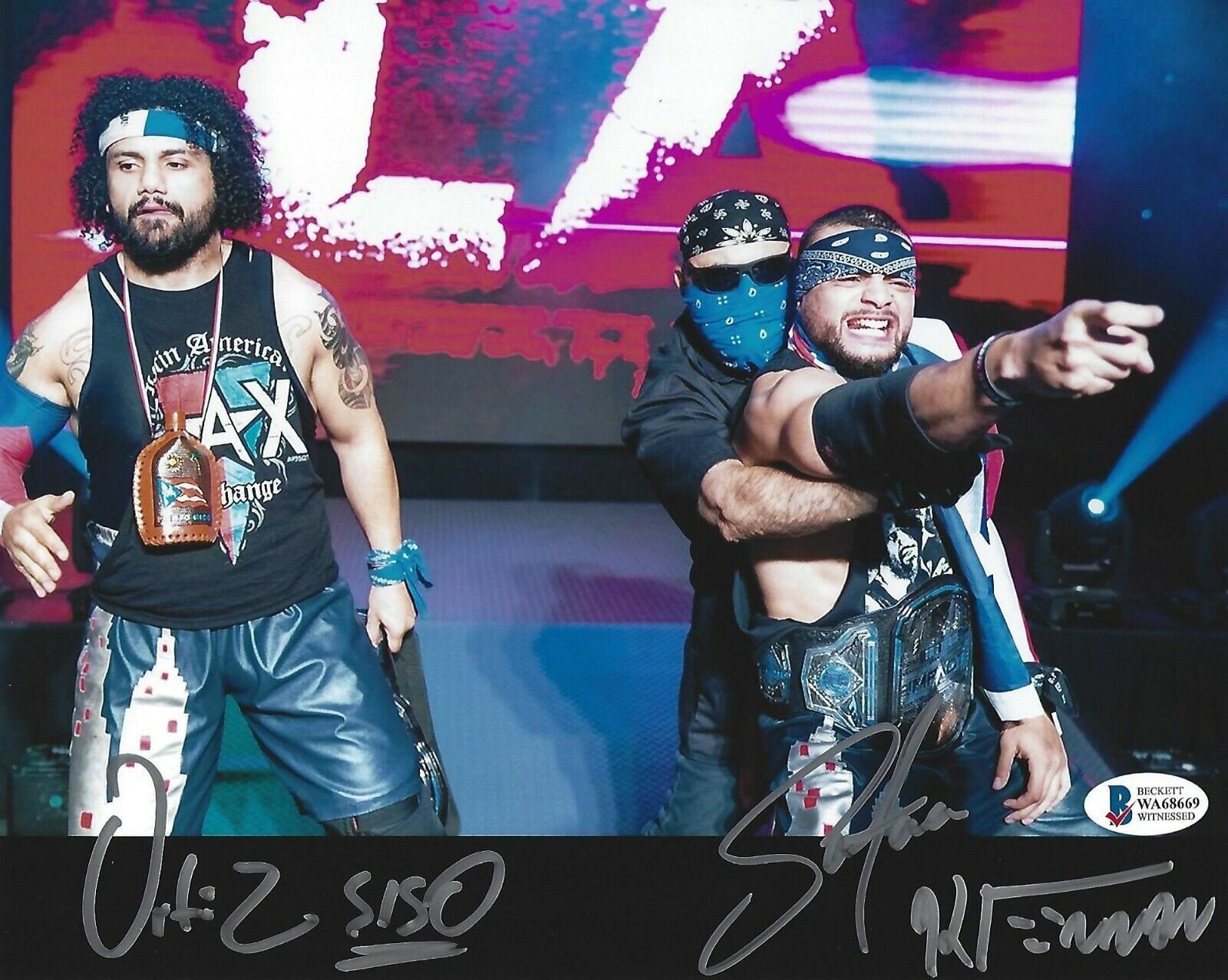 Santana Ortiz Konnan LAX Signed 8x10 Photo Poster painting BAS Beckett COA AEW Impact Wrestling