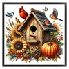 Red Bird Pumpkin Cottage-11CT Stamped Cross Stitch 40*40cm/15.75*15.75in tapestrymarket