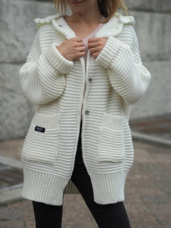 STYLISH PLAIN HOODIE CARDIGAN
