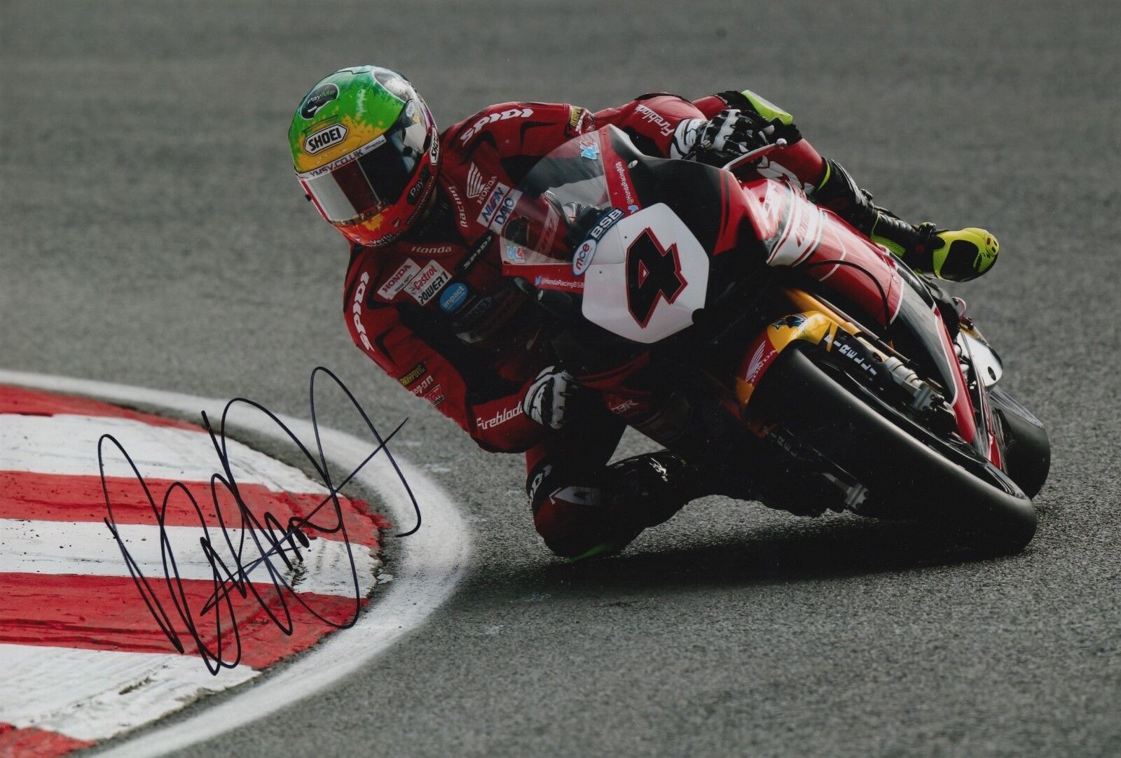 Dan Linfoot Hand Signed Honda 12x8 Photo Poster painting BSB.