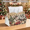 Snow Town DIY Pearl Diamond Painting PU Cover Tissue Holder Kit Pearl Art Painting Decoration for Home & Gifts