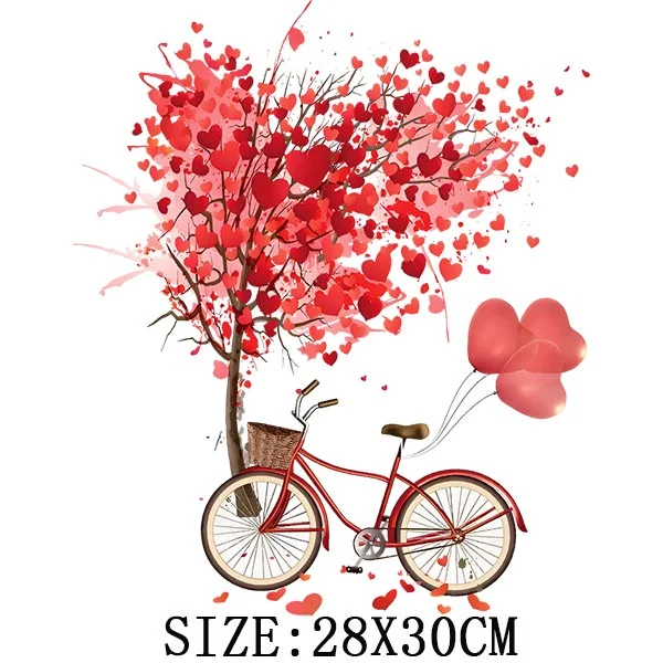 Beautiful Tree Thermal Stickers On T-shirt DIY Washable Iron On Transfer For Clothing Pretty Design On Woman Clothes Patch Decor
