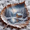 Snow Maple Leaf Silhouette-11CT Stamped Cross Stitch 40*40cm