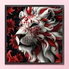 Lion-11CT Stamped Cross Stitch 40*40cm
