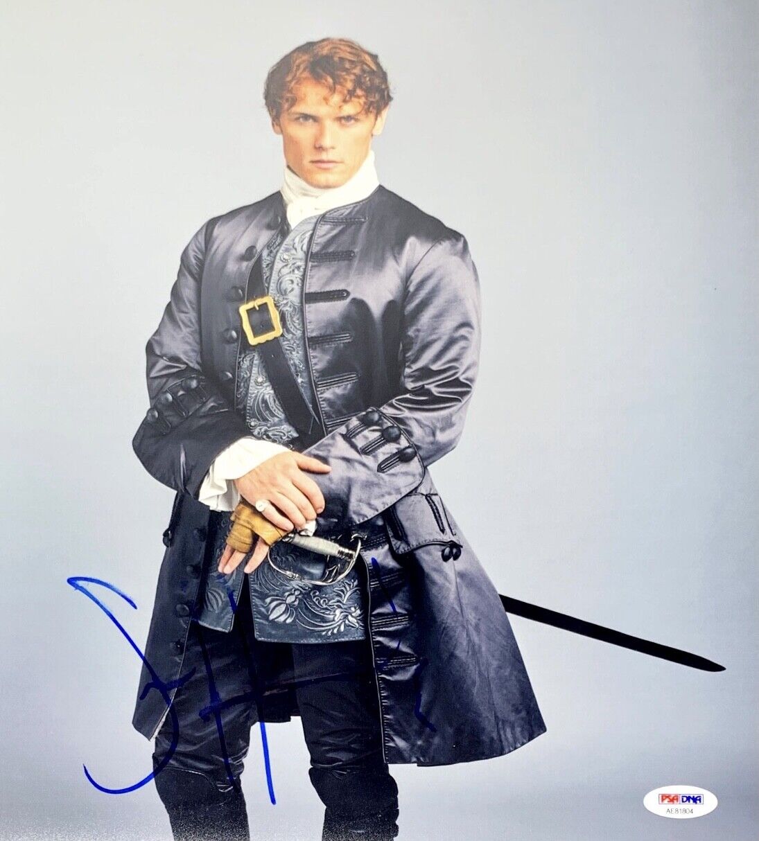 Sam Heughan Signed 11x14 Photo Poster painting *Outlander* PSA AE81804