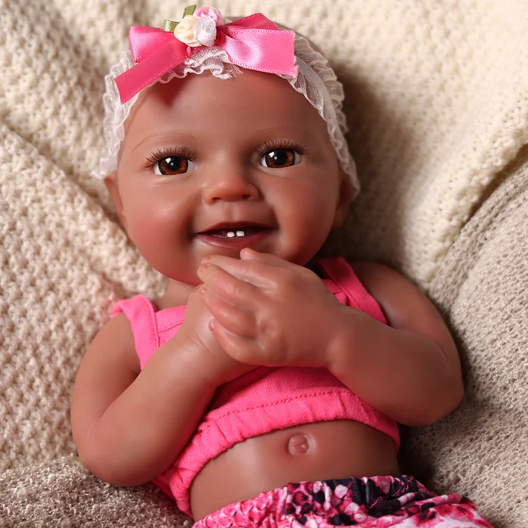 [90Days Lowest Price]Babeside Leen 12"/16&ldquo; Realistic Silicone Smiling Baby Little Infant Girl Best Gift for Kids