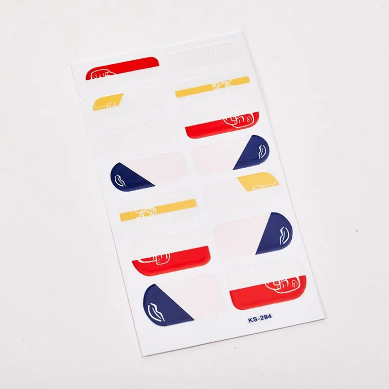 DIY Self Adhesive Nail Gel Sticker Press On Nail Stickers For Children Easy Finger Decals Tips Manicure Tools-Nail Inspo