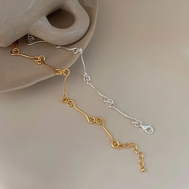 925 Sterling Silver Bracelets Minimalist IG Style