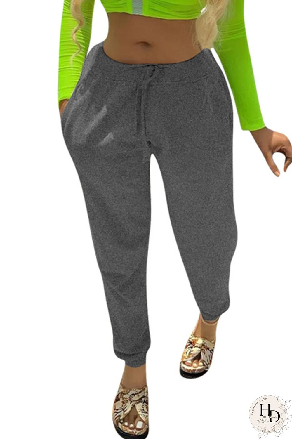 Dark Gray Black Grey Light Gray Dark Blue Polyester Elastic Fly Mid Solid Harlan pants Pants Bottoms