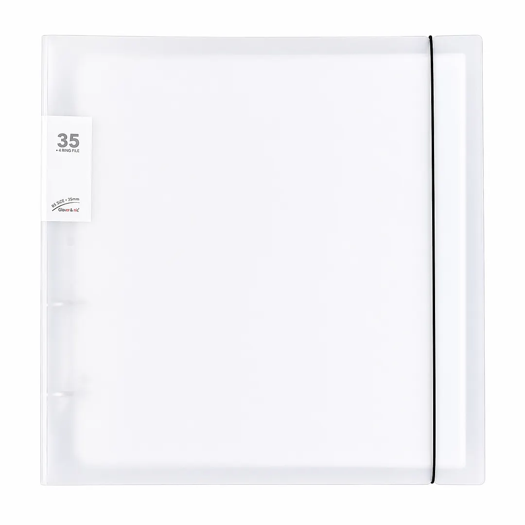 Ring Binder File Folder with Snap Button&50Pcs Inner Pages Transparent Refillable Organizer Waterproof Loose Leaf Sheet Protector for Enhanced Document Organization