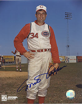 MILT PAPPAS CINCINNATI REDS ACTION SIGNED 8x10