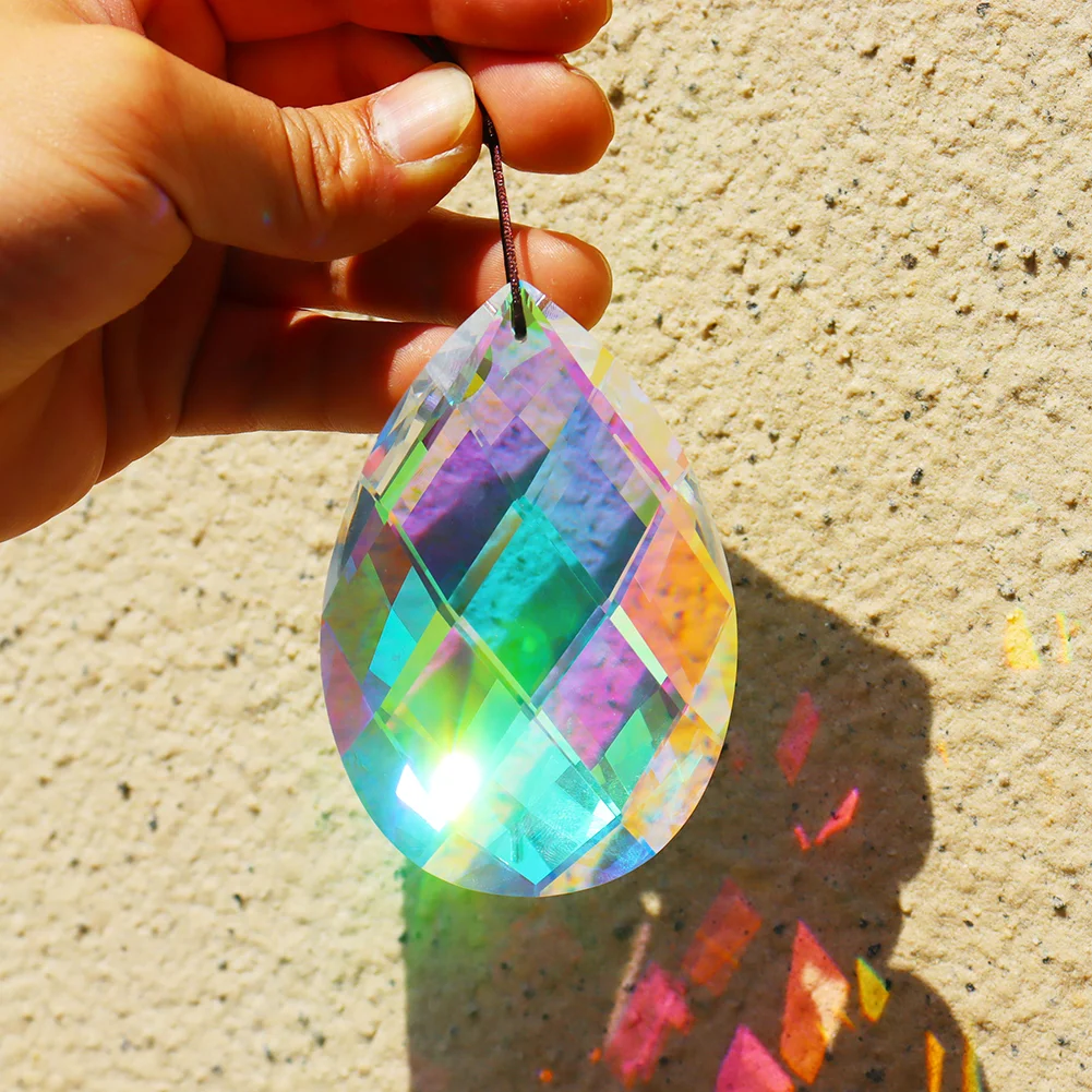 Hanging Crystal Prism Suncatcher Rainbow Maker Chandelier Pendant Drops (G)